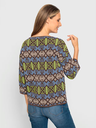 Pull superbe motif tricoté