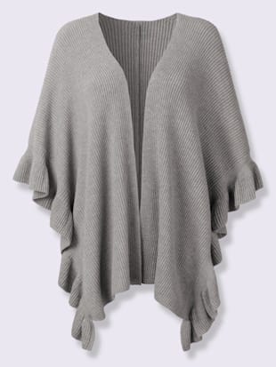 Poncho en tricot volants tendance