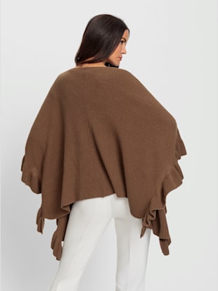 Poncho en tricot volants tendance