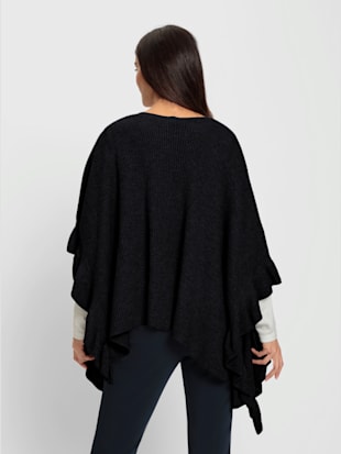 Poncho en tricot volants tendance