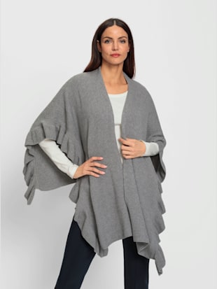 Poncho en tricot volants tendance