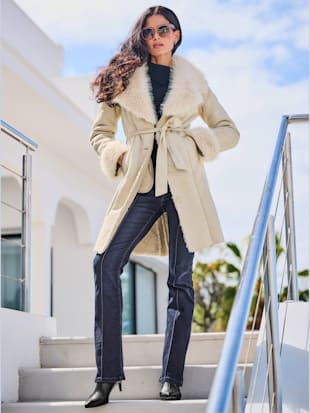 Manteau court élégante imitation daim (Image 1)
