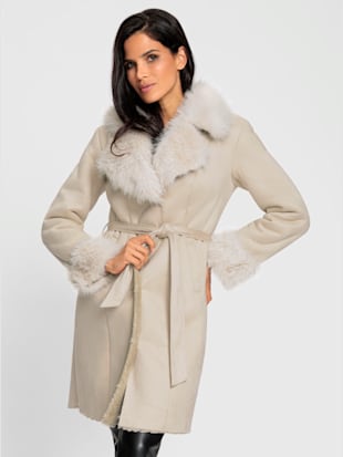 Manteau court élégante imitation daim (Image 4)