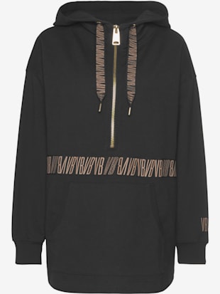 Sweatshirt à capuche capuche doublée avec lien à nouer