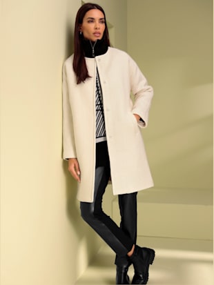 Manteau en laine tissu structuré de qualité