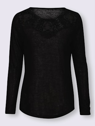 T-shirt superbe empiècement en dentelle
