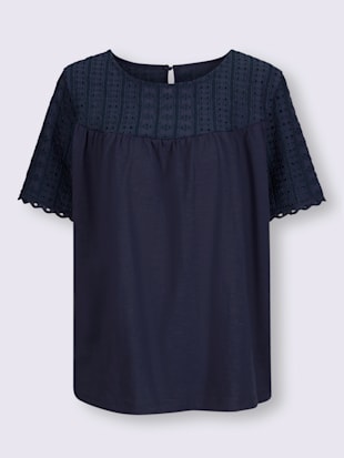 T-shirt jolie dentelle sur l'encolure