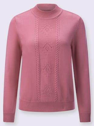 Pull à col montant avec motif ajouré (Image 3)
