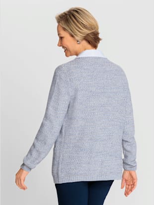 Veste en tricot 12% laine vierge (mérinos)