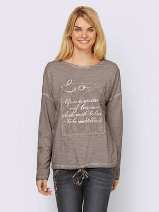 T-shirt empiècement en dentelle