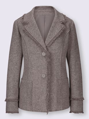 Blazer col à revers à effet affinant