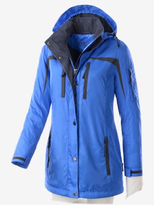 Veste sportive de neige scenergy by sympatex avec capuche, couleur bleu moyen - HELLINE