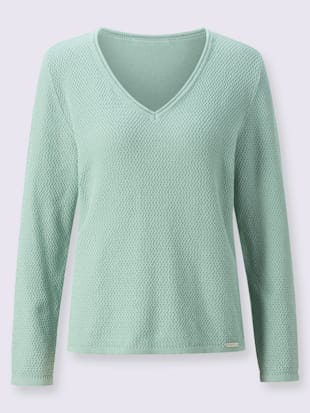 Pull col v pure coton pima