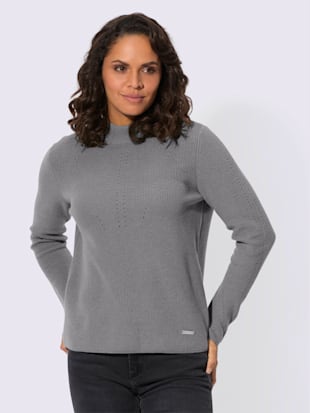 Pull à col montant 50% laine