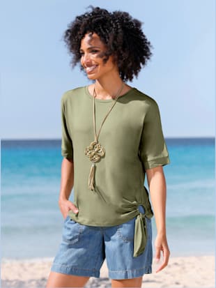 T-shirt à encolure ronde qualité viscose douce (Image 1)