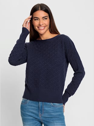 Pull en tricot superbe motif tricoté