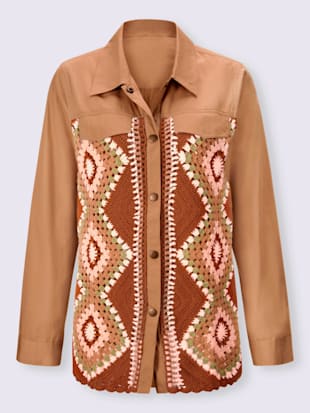 Veste dentelle crochetée à la main moderne devant