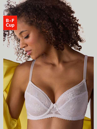 Soutien-gorge à armatures féminin avec petit nœud décoratif et jolies bordures en dentelle (Image 1)