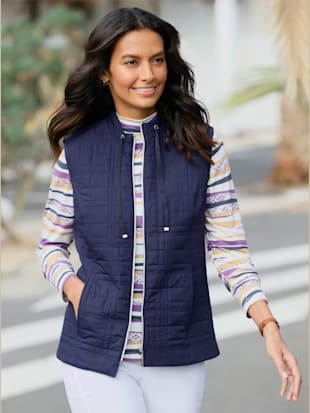 Gilet motif matelassé à carreaux mode (Image 1)