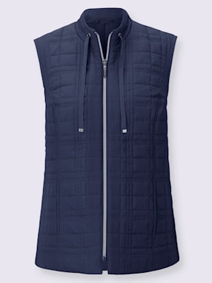 Gilet motif matelassé à carreaux mode (Image 4)