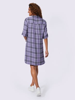 Robe à carreaux mélange de lyocell et de viscose de qualité