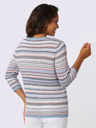 Pull à rayures 65% coton