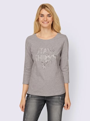 T-shirt imprimé feuille brillant