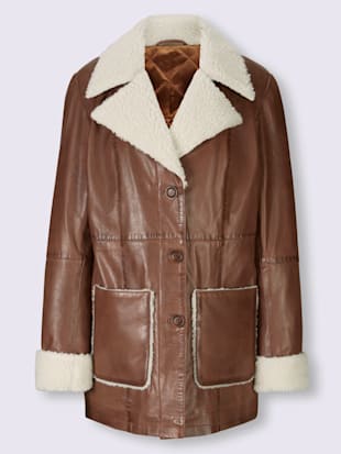 Manteau en cuir cuir agneau nappa