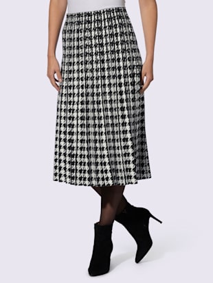 Jupe en tricot motif pied-de-poule (Image 1)