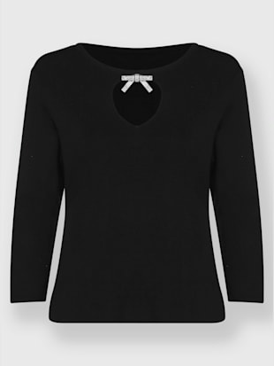 Pull en tricot fin broche décorative (Image 4)