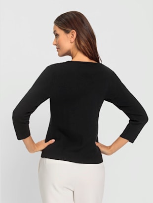 Pull en tricot fin broche décorative (Image 3)