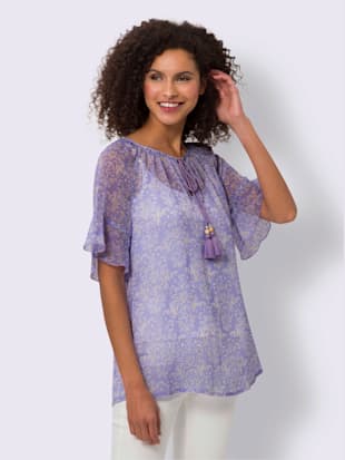 Chemisier en mousseline motif imprimé exclusif (Image 1)