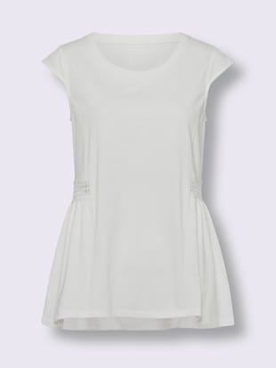 T-shirt long bordure en dentelle transparente (Image 4)