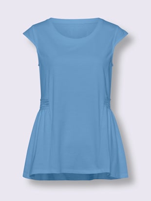 T-shirt long bordure en dentelle transparente (Image 3)