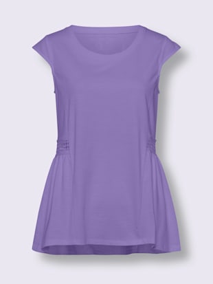 T-shirt long bordure en dentelle transparente (Image 3)