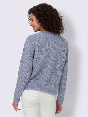 Veste en tricot motif ajouré intégral