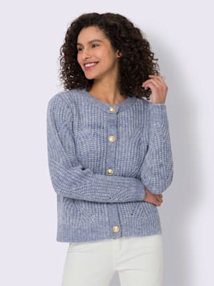 Veste en tricot motif ajouré intégral