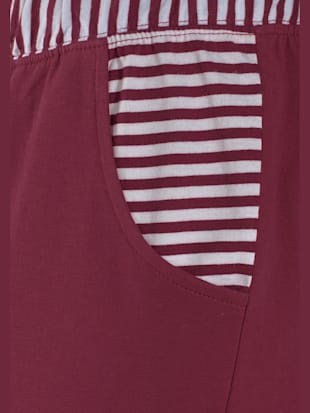 Pyjama corsaire passepoil contrasté au col v