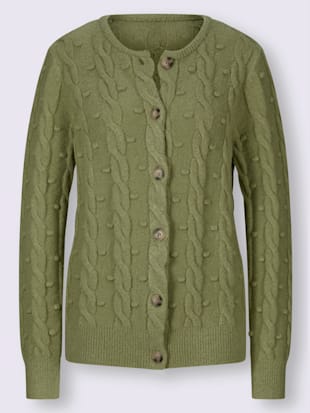 Veste en tricot jolis motifs torsadés et structurés