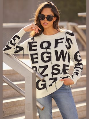 Pull superbe motif intarsia