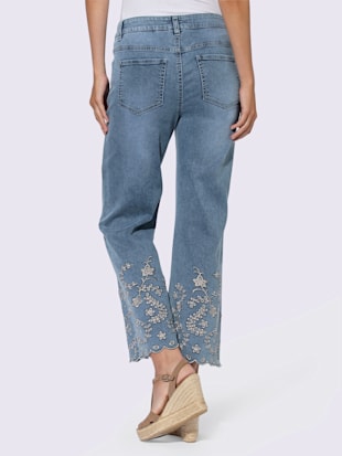 Jean droit superbe broderie ajourée (Image 3)