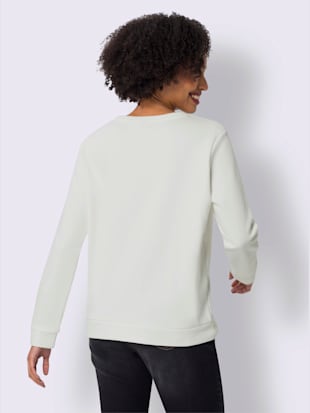 Sweatshirt jolie broderie florale avec perles décoratives (Image 4)