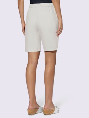 Short en lin ceinture élastique pour plus de confort