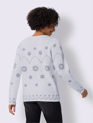Pull à manches longues superbe motif jacquard (Image 3)