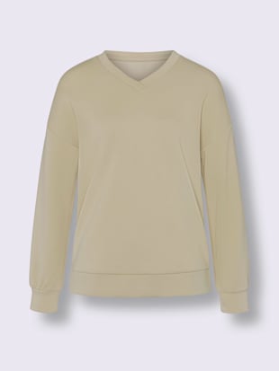 Sweat-shirt encolure en v chevauchante