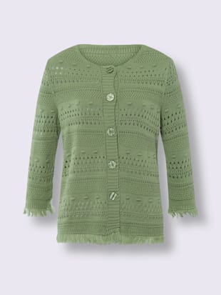 Veste en tricot motif tricoté décoratif