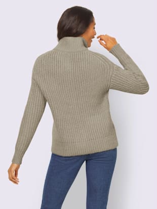 Veste en tricot 2 types de cols : col montant ou à revers