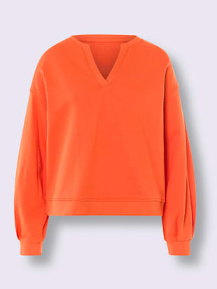 Sweatshirt encolure ronde avec v ouvert (Image 4)
