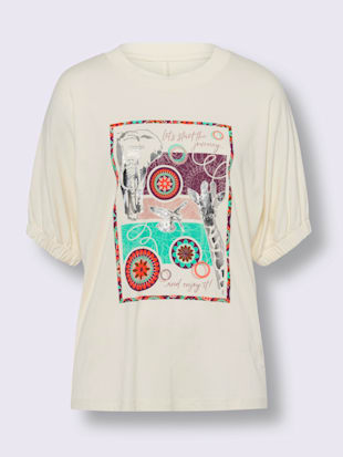 T-shirt manches chauve-souris motif imprimé (Image 4)