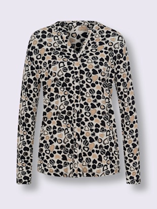 Chemisier en jersey motif cœur tendance (Image 4)